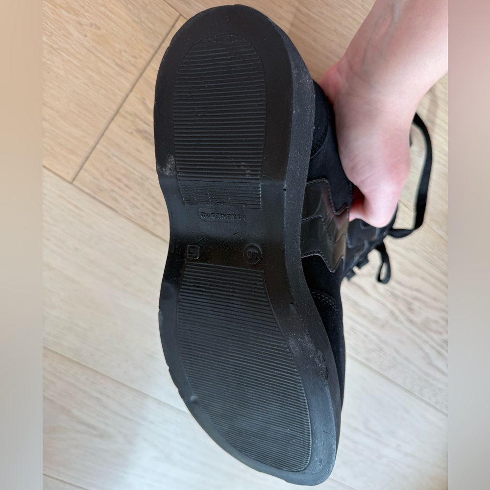 BNWOT Black Platform Sneakers Chunky Street Style | Made in Italy | Size 40 - Picture 7 of 9